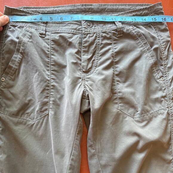 KÜHL Kendra Hiking Pants Sz 4R Grey Khaki Lightweight Drawstring - Picture 3 of 7